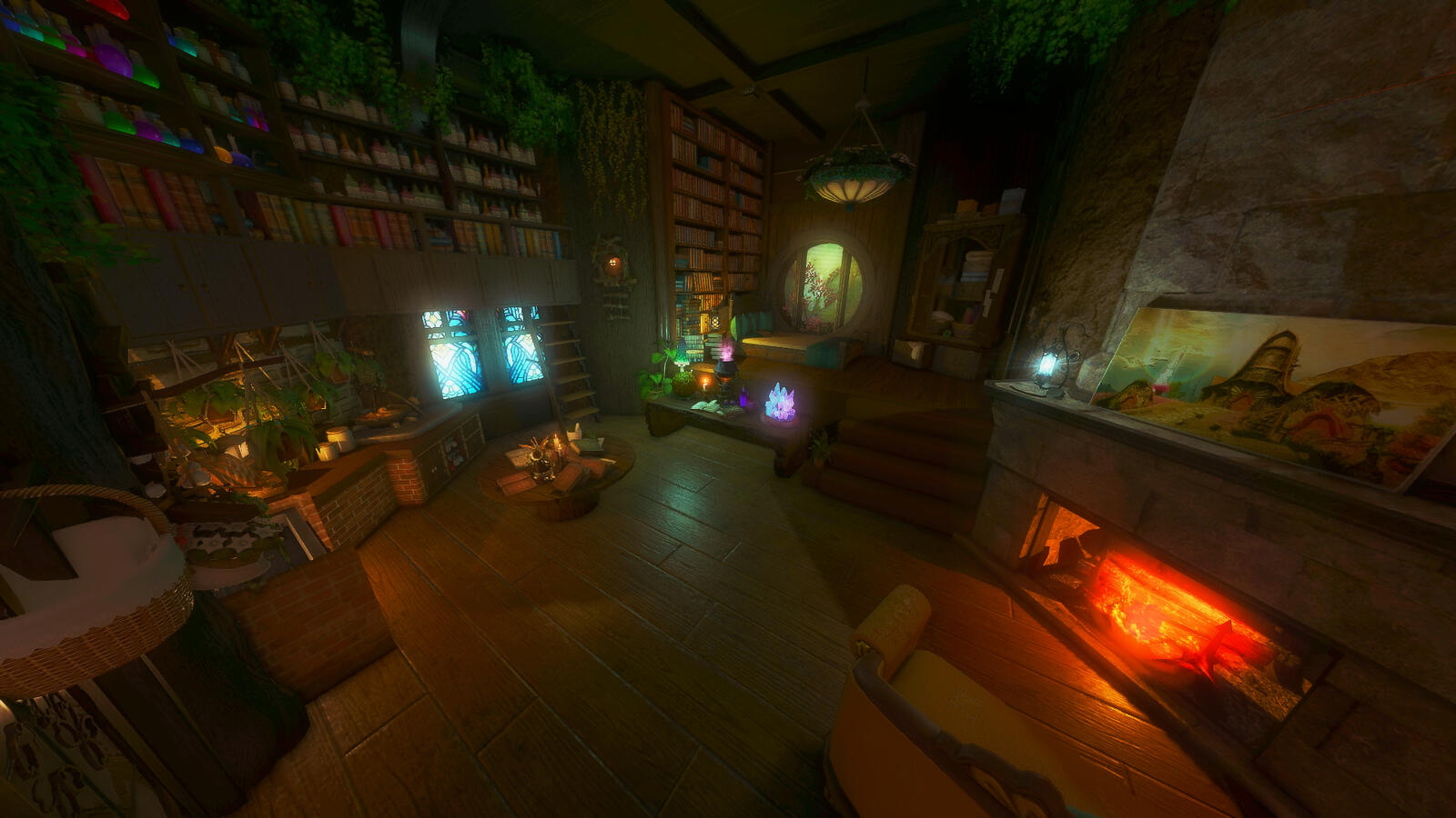 A cabin in the forest outfitted for any aether-minded individual.